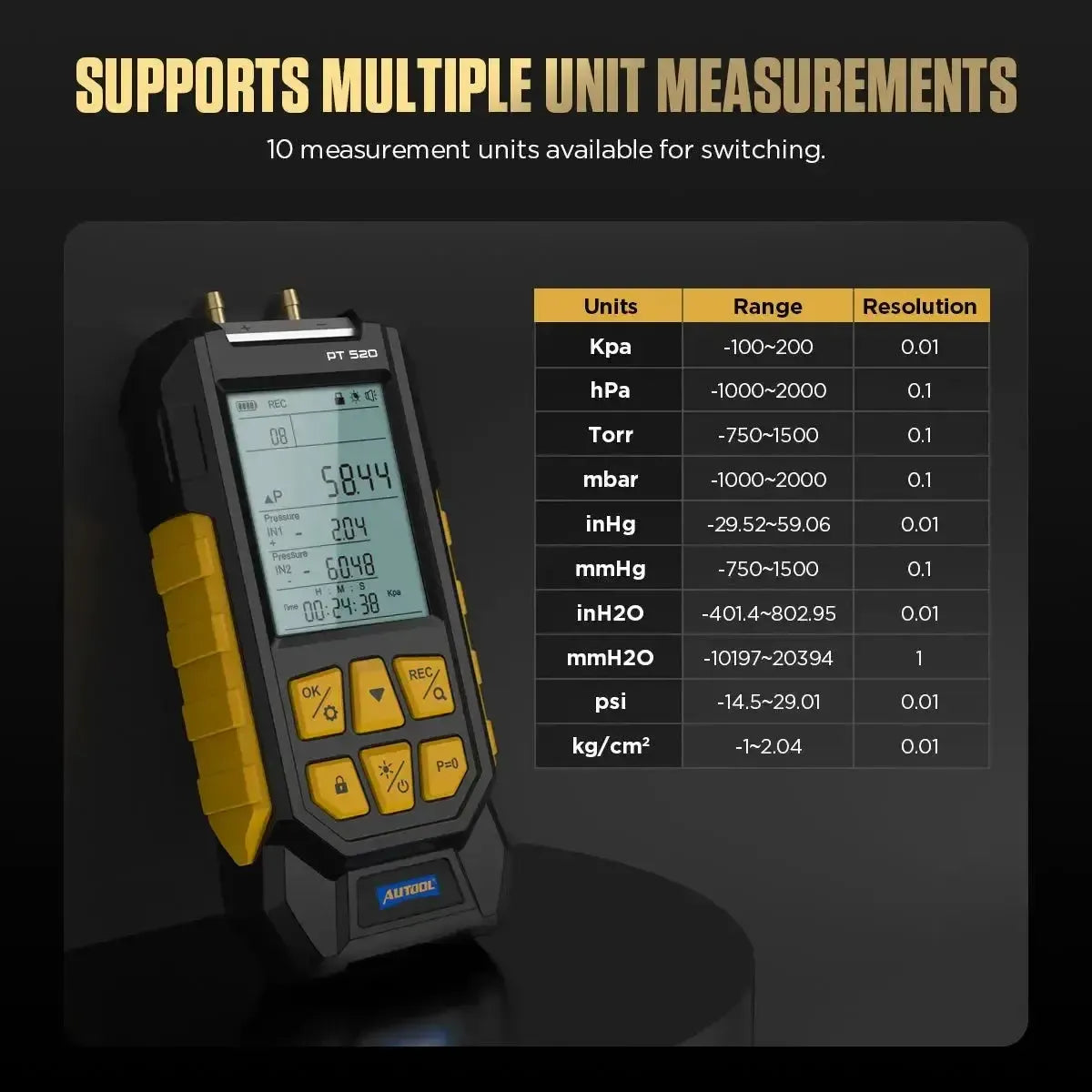 Autool PT520 Air Pressure Tester