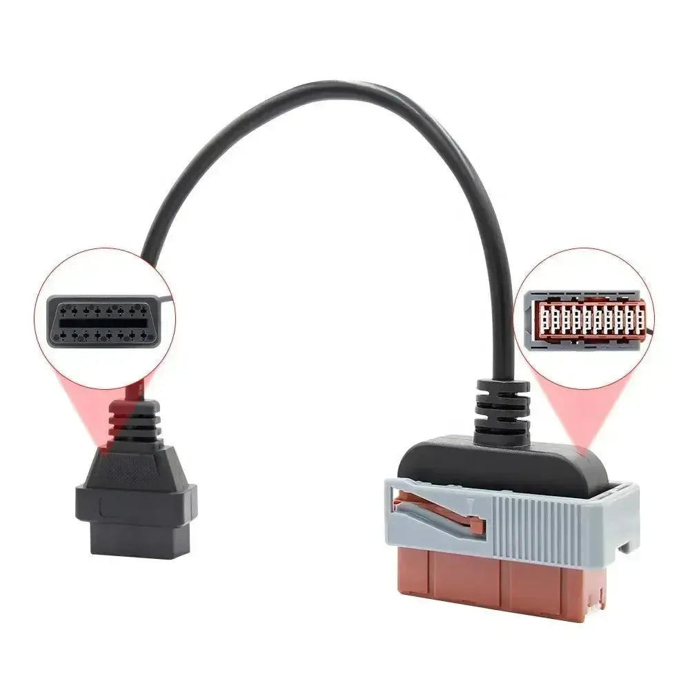 Citroën/Peugeot 30 Pins OBD1 - 16 Pins OBD2 Adapter Cable Passenger Car