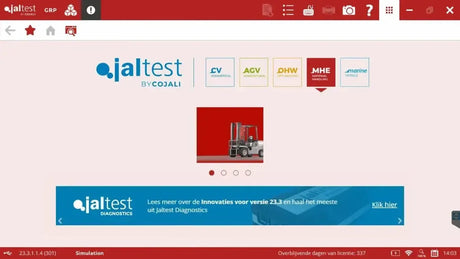 Jaltest MHE (Material Handling Equipment) Diagnostic Tool