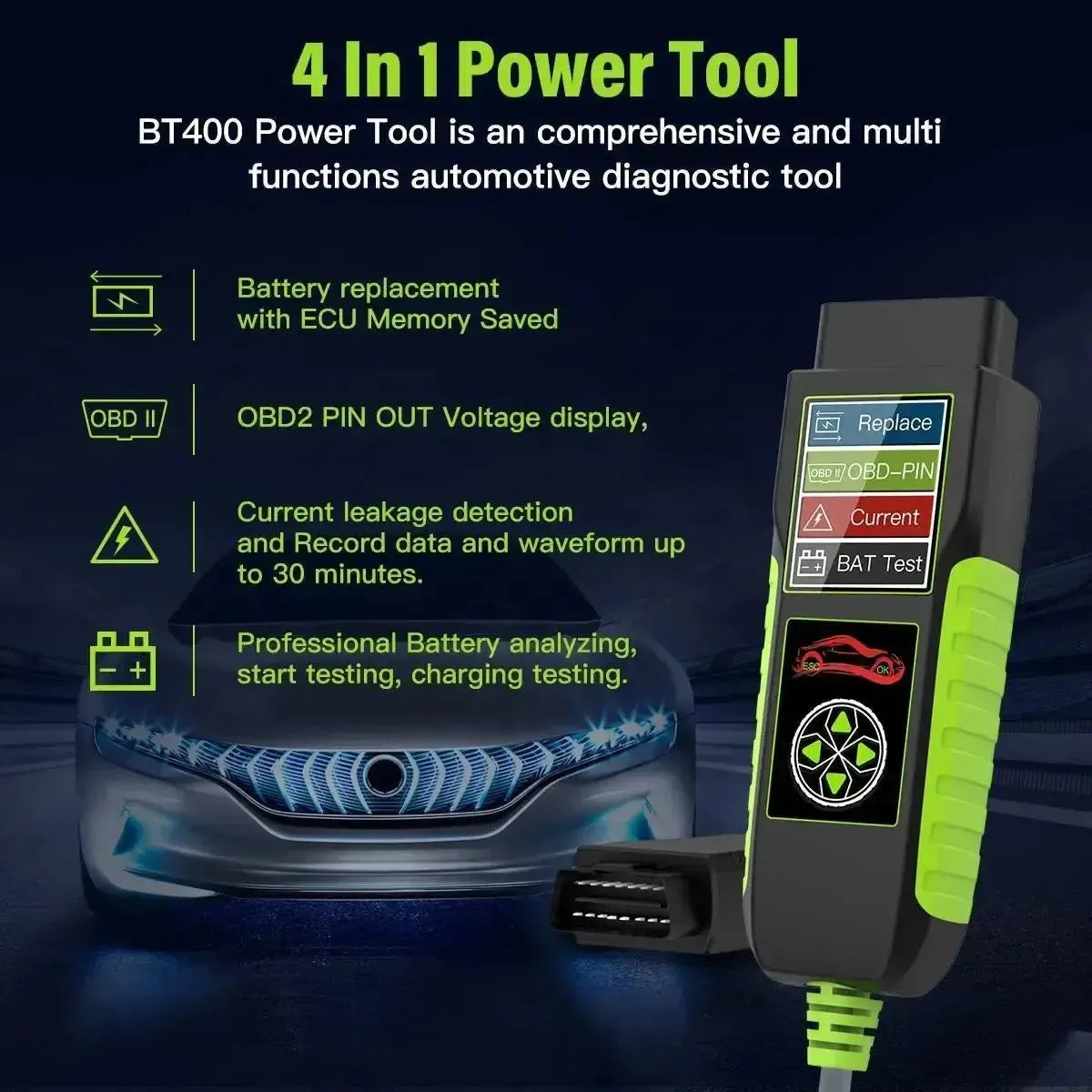 TopDiag BT400 Multifunctional Battery Tester
