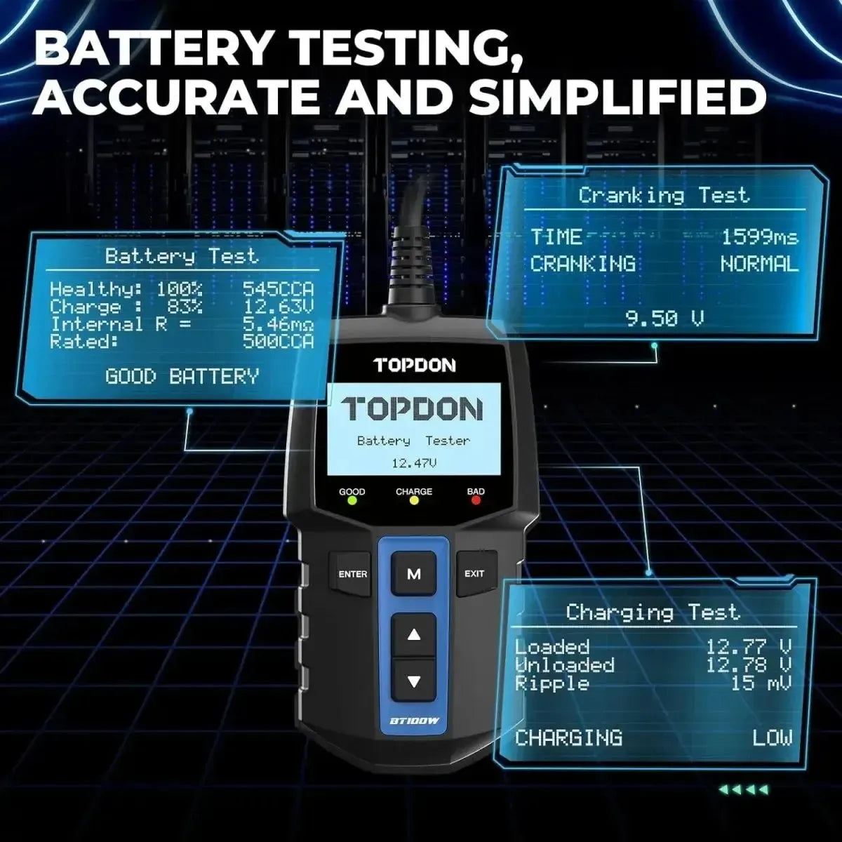 Topdon BT100W Battery Tester