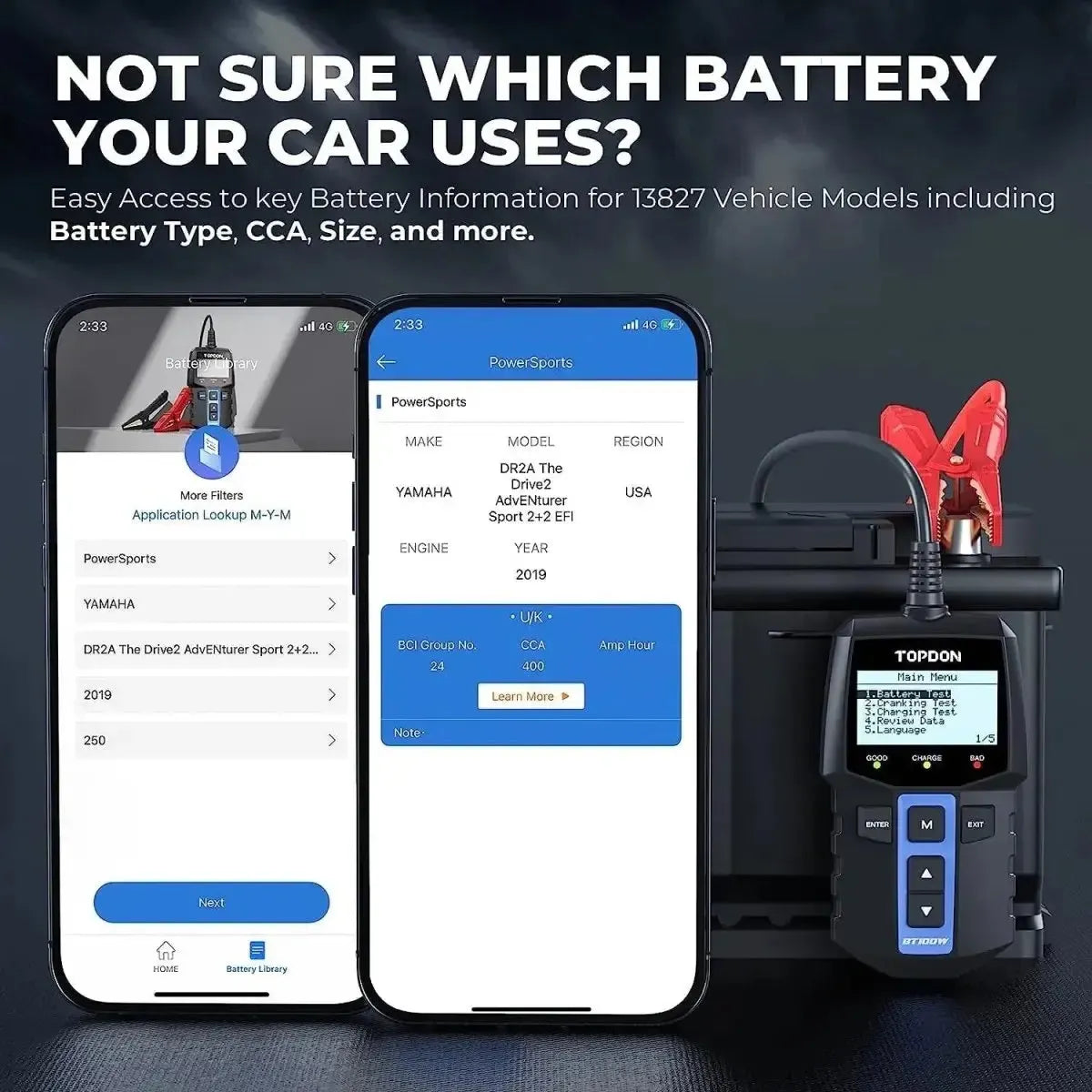 Topdon BT100W Battery Tester