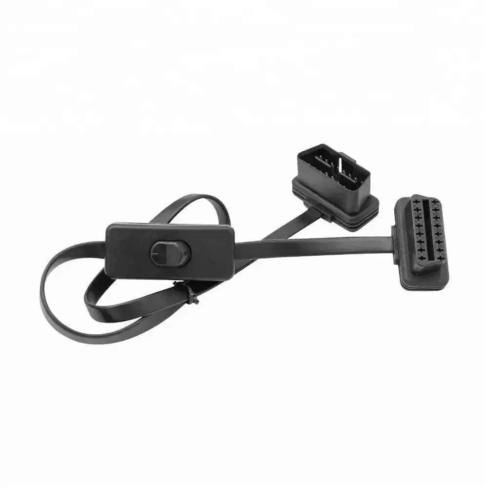 Universal 16-pin OBD2 Flat Extension Cable with Switch (60 cm)