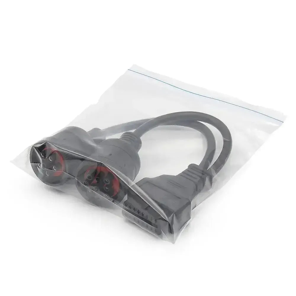 Universal 6-pin J1708 + 9-pin J1939 - 16-pin OBD2 Adapter Cable Commercial and Work Vehicle