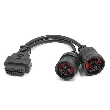 Universal 6-pin J1708 + 9-pin J1939 - 16-pin OBD2 Adapter Cable Commercial and Work Vehicle