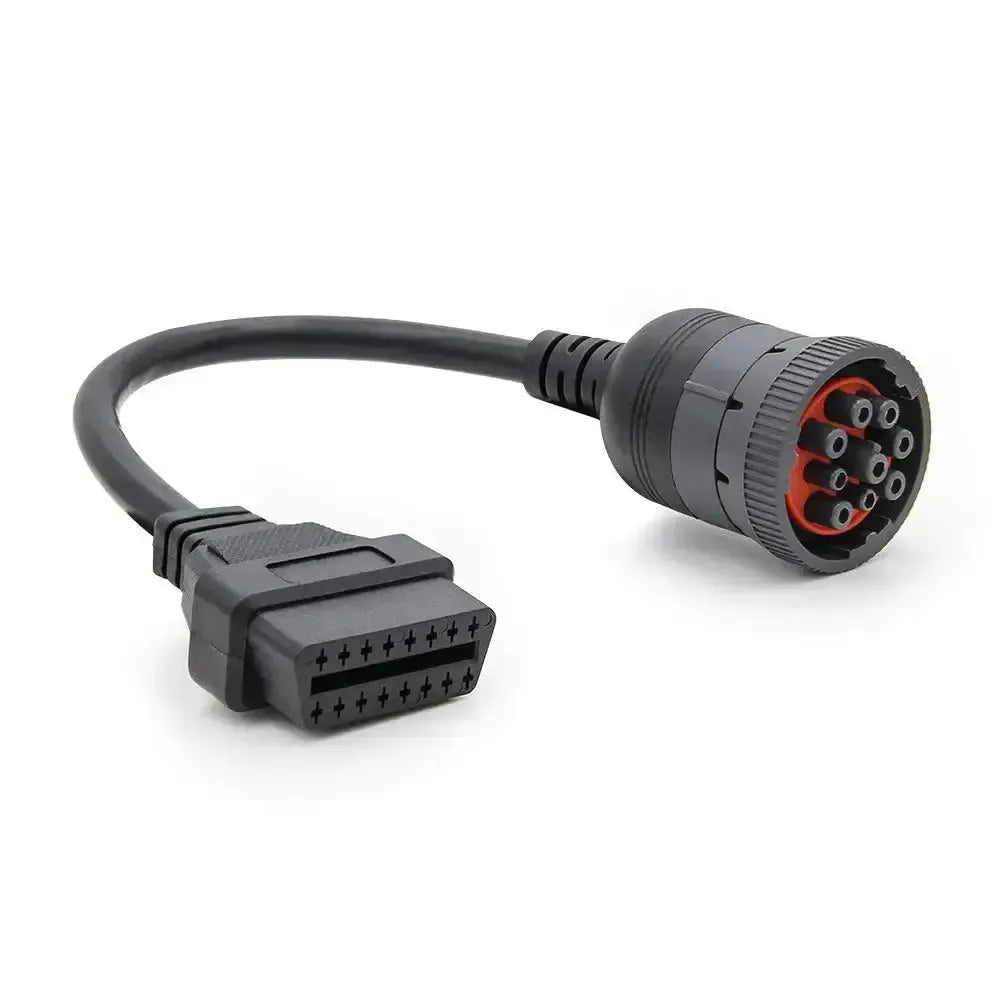 Universal 9-pin J1939 to 16-pin OBD2 Adapter Cable – Commercial and Work Vehicle