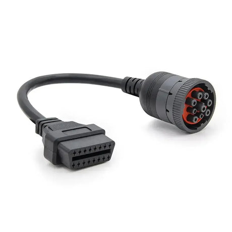 Universal 9-pin J1939 to 16-pin OBD2 Adapter Cable – Commercial and Work Vehicle