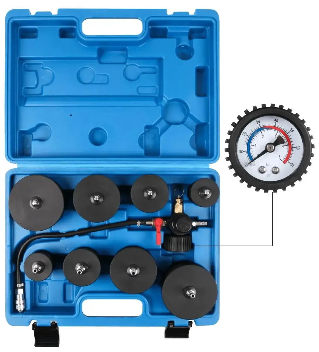 VT14115B Turbocharger System Leak Test Set 9-Piece